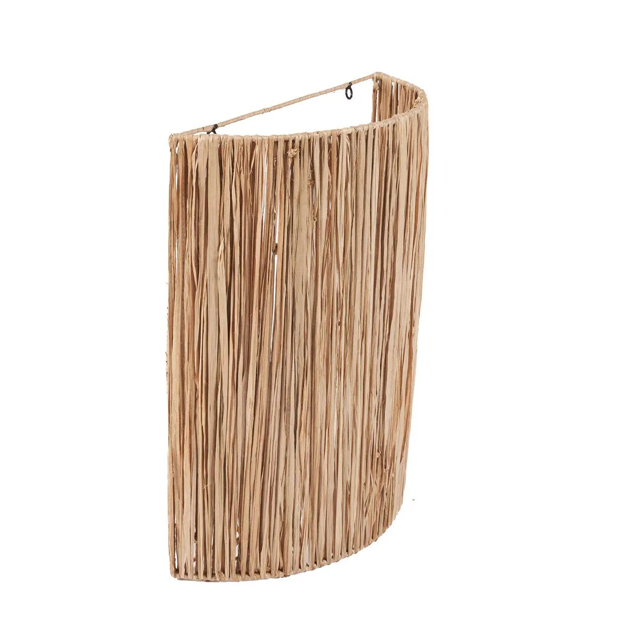 Natural sisal wall applique – Kohei handmade wall light for boho interiors
