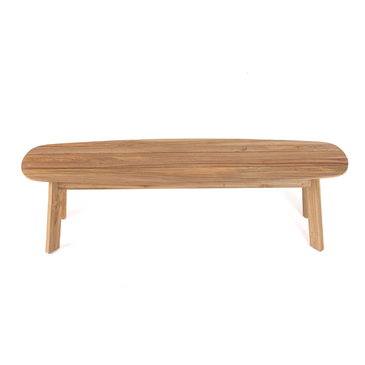 Wooden coffee table on a white background