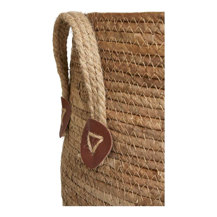 Aosta Natural Banana Leaf Baskets – Set of 2 with rustic charm and durable design.