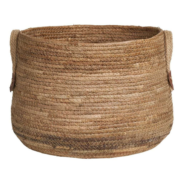 Aosta Natural Banana Leaf Baskets – Set of 2 for home storage and decor.