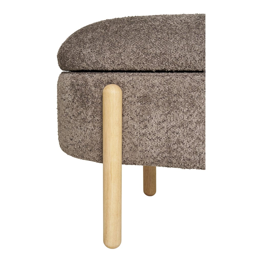 Side view of the Branca bench with rounded edges