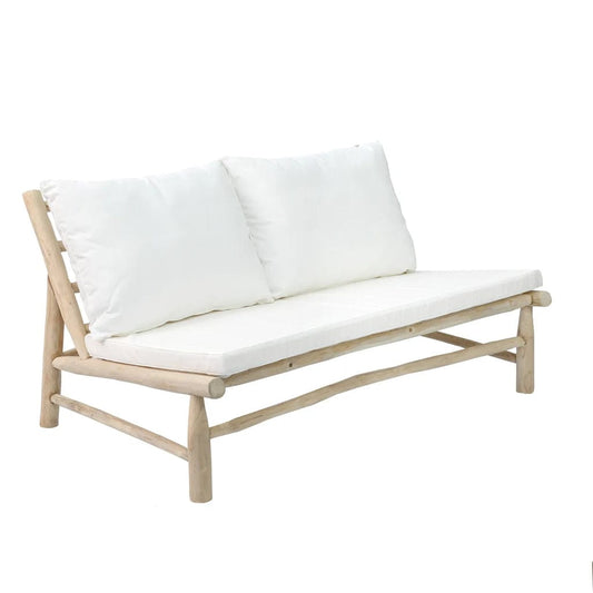 Island Two Seater - Handcrafted Teak Wood Sofa for Indoor and Covered Outdoor Relaxation