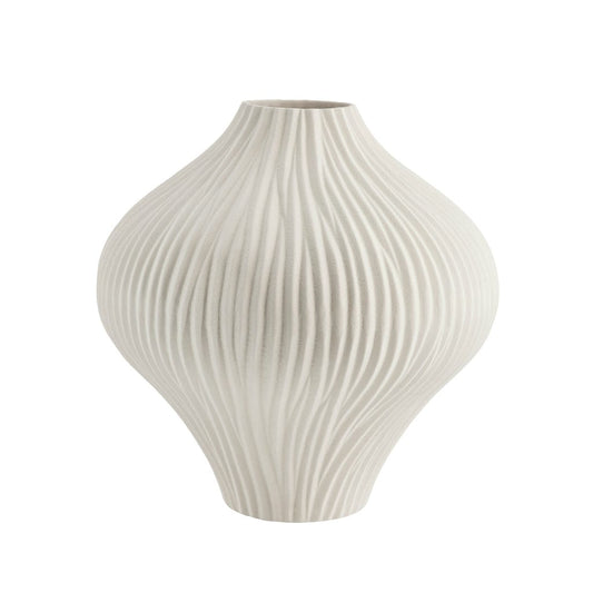"Esmia Decorative Vase by Lene Bjerre, handcrafted in Portugal with unique reactive glaze, ideal for home decor and floral displays."