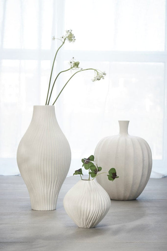 The Esme Decor Vase h42 cm Off White