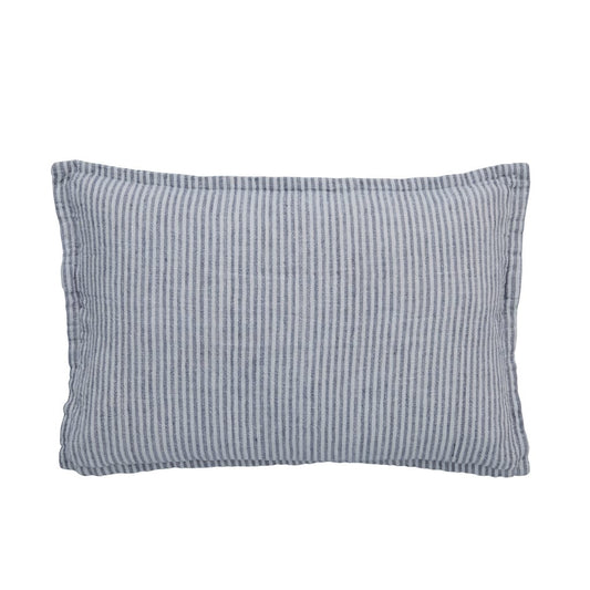 "Plush, handcrafted Fiona cushion in blue gentle hues, perfect for enhancing home comfort and decor, OEKO-TEX® certified for safety and sustainability."