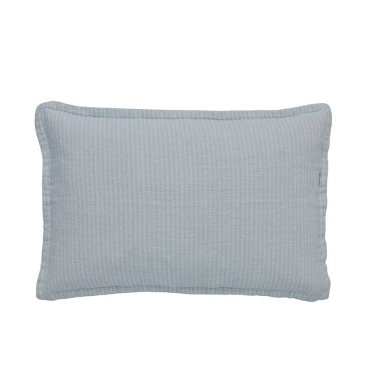 "Plush, handcrafted Fiona cushion in gentle mint hues, perfect for enhancing home comfort and decor, OEKO-TEX® certified for safety and sustainability."