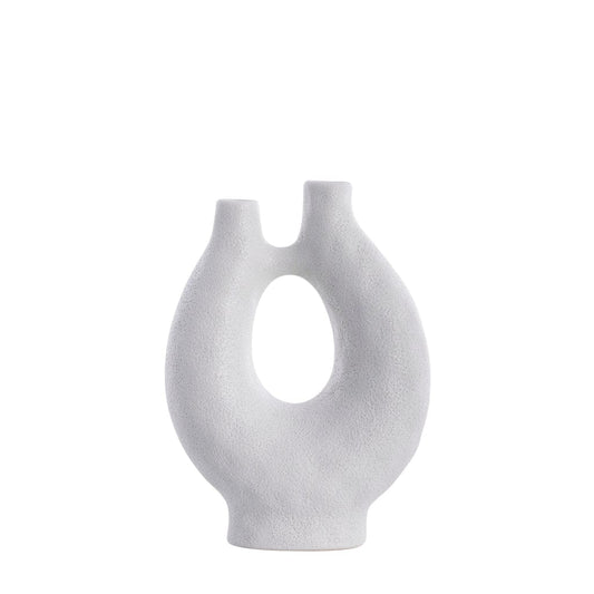 "Elegant White Ceramic Ayla Decoration Vase by Lene Bjerre"