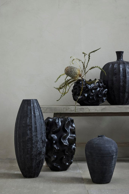 The Sannia Ceramic Vase 29X29X20.5 cm Black