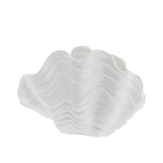 "Shelise Ceramic Decor Collection pieces, inspired by sea shapes, for sophisticated home ambiance."