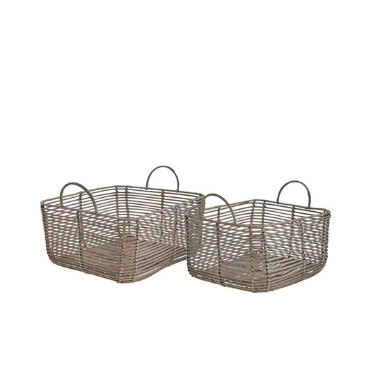Alt Text: "Handwoven rattan baskets - stylish and functional storage solution for any space."