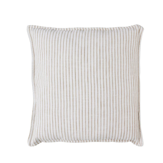 "Olivia striped cushion in high-quality cotton, versatile for any decor, OEKO-TEX® certified comfort."