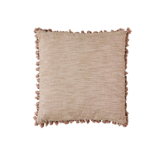"Handcrafted Oville cushion with sophisticated tassels, contemporary charm, OEKO-TEX® certified comfort."