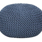 "Chic, versatile, and waterproof knit ottoman in 9 vibrant colors, perfect for indoor and outdoor use."