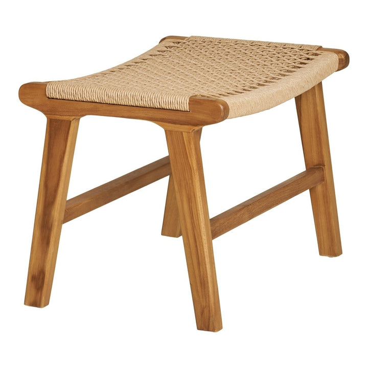 The Derby Footrest – Teak and Polyrattan Natural Finish - 