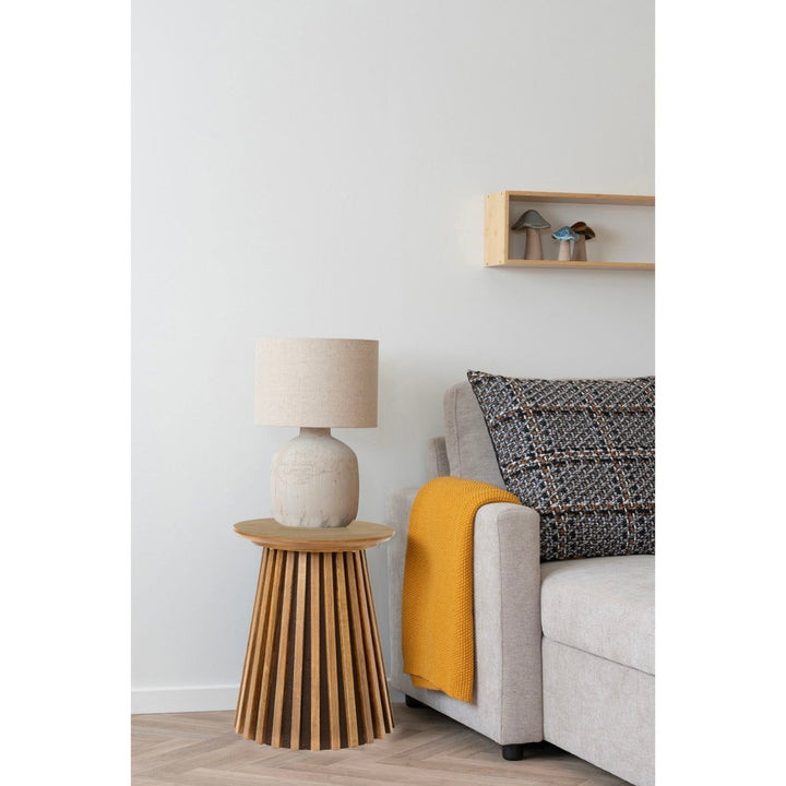 Osaka Side Table - Natural Oak Veneer Ø40x50 cm - 