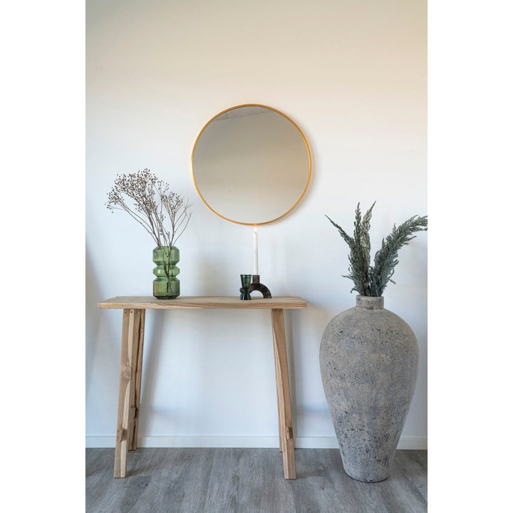 Teak Console Table – Natural Finish 90x40x80 cm - 