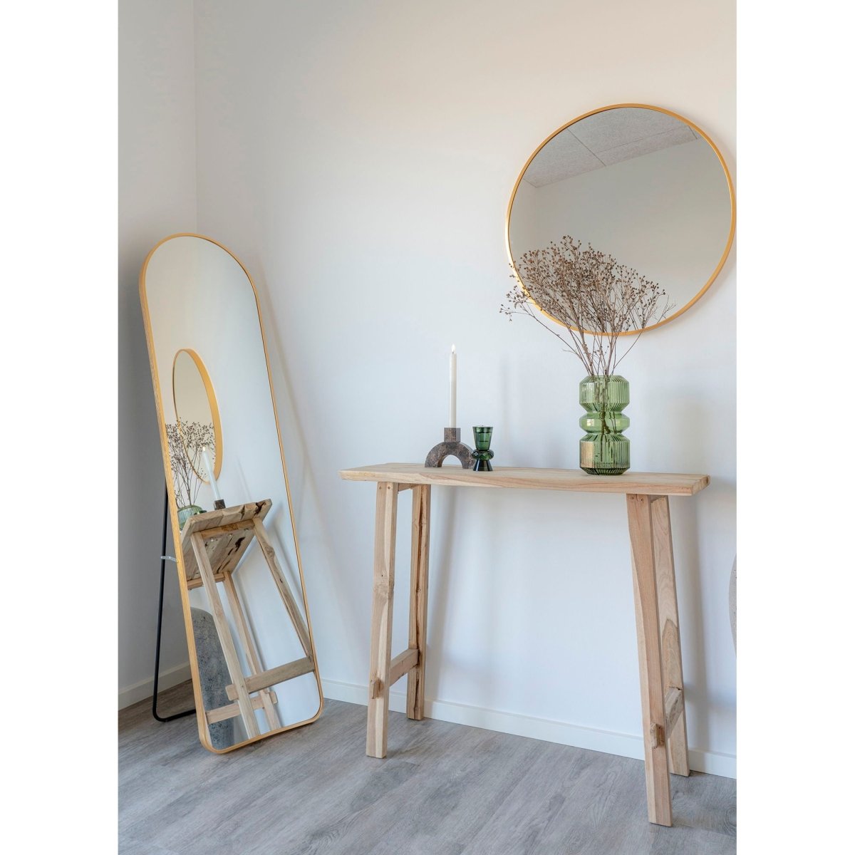 Teak Console Table – Natural Finish 90x40x80 cm - 