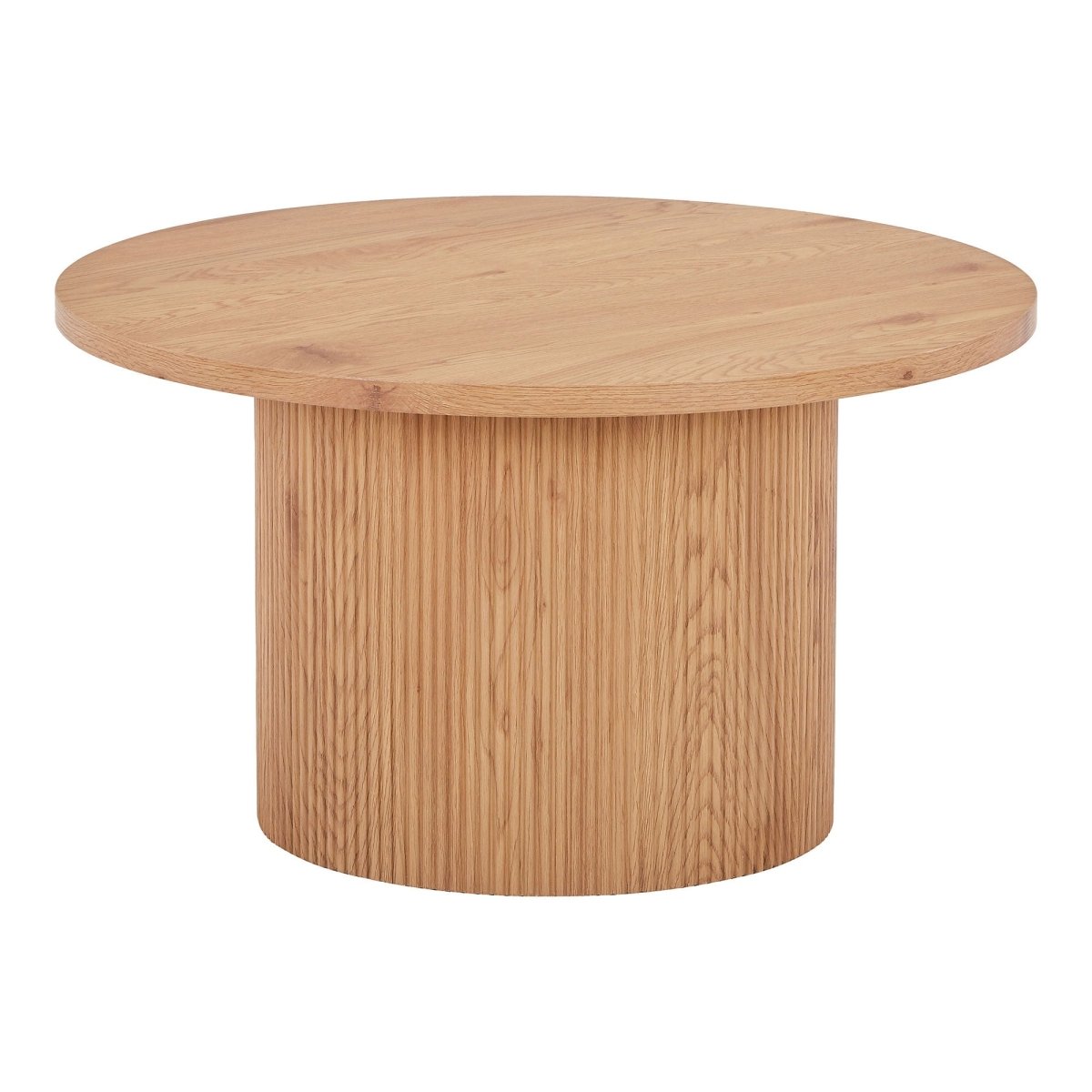 Boavista Coffee Table - Stylish Round Natural MDF Coffee Table Ø80x45 cm - 