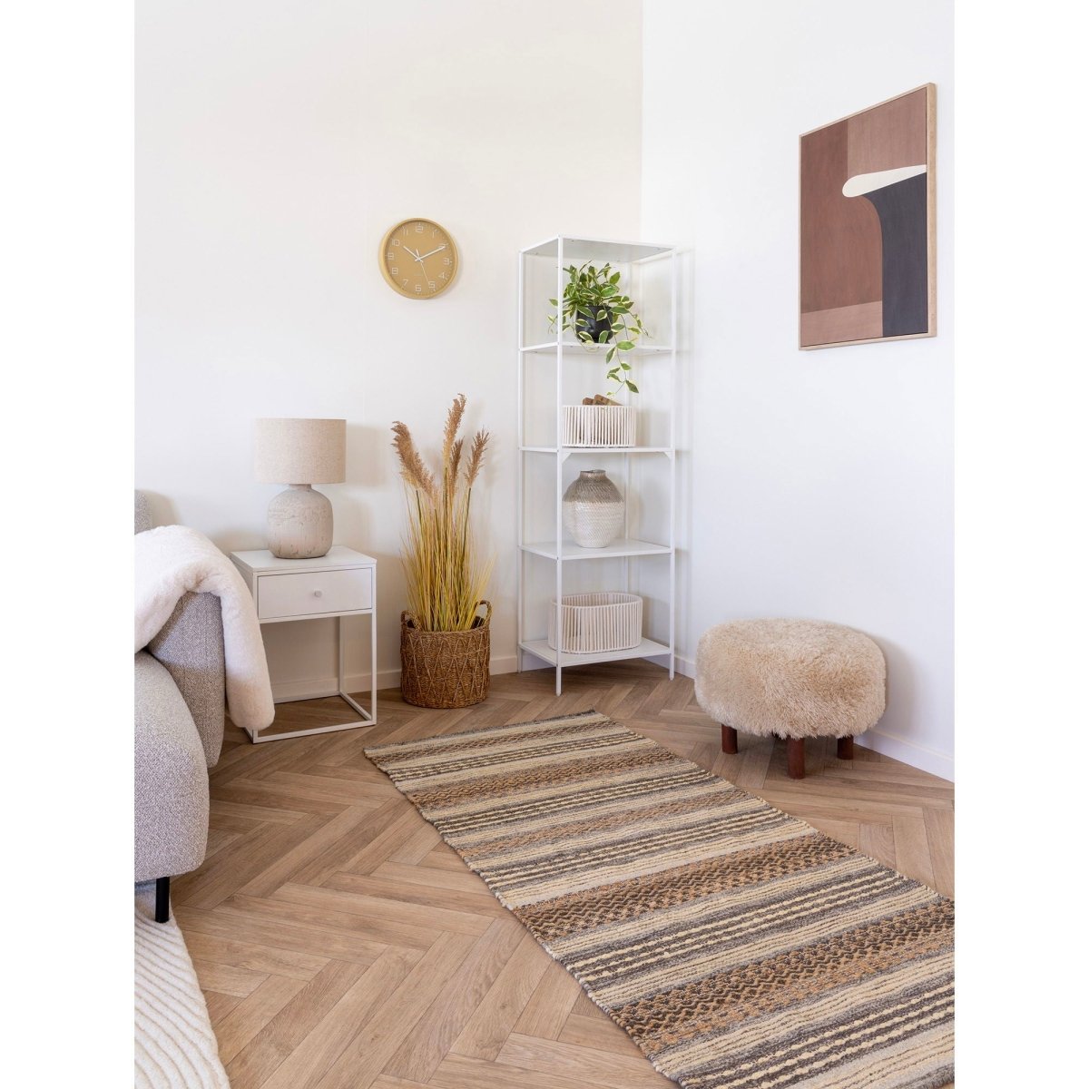 Morena Handwoven Hallway Runner - Natural/Ivory 80x180 cm - 