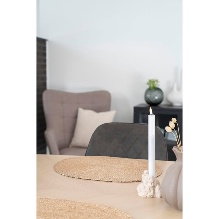 Bombay Placemats - Set of 4, Braided Jute, Oval, Natural, 35x45 cm - 