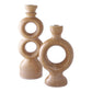 Brown Ceramic Candle Holder – Natural Warmth for Your Home