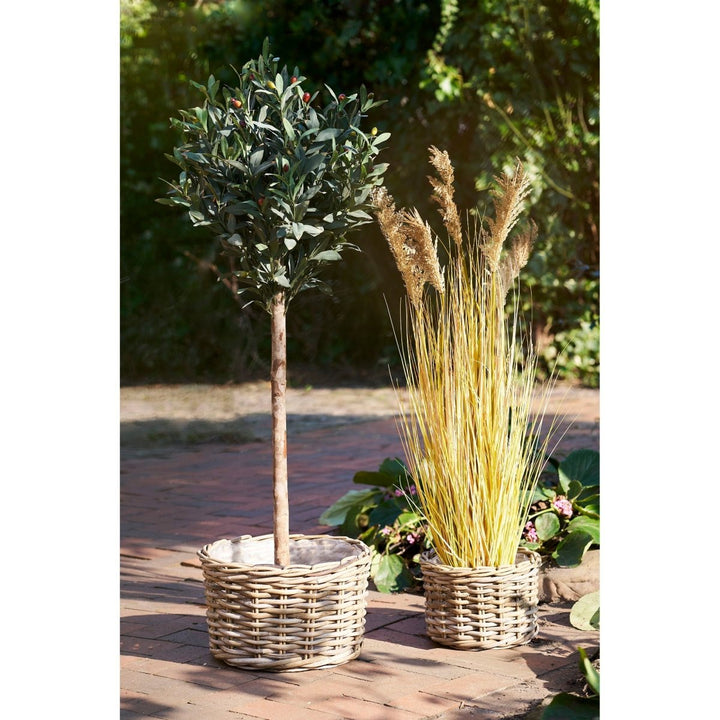 The Kalak Natural Kubu Rattan Baskets Set of 2 - 