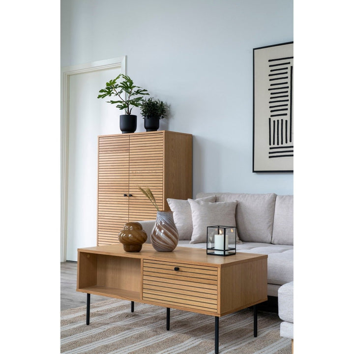 Swirl Glass Vase – Brown Finish with Soft White Texture 16x23 cm - 