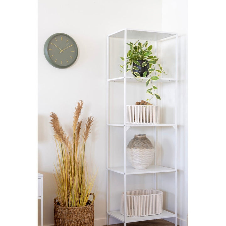 Ceramic Vase – White & Green | Decorative Accent - 