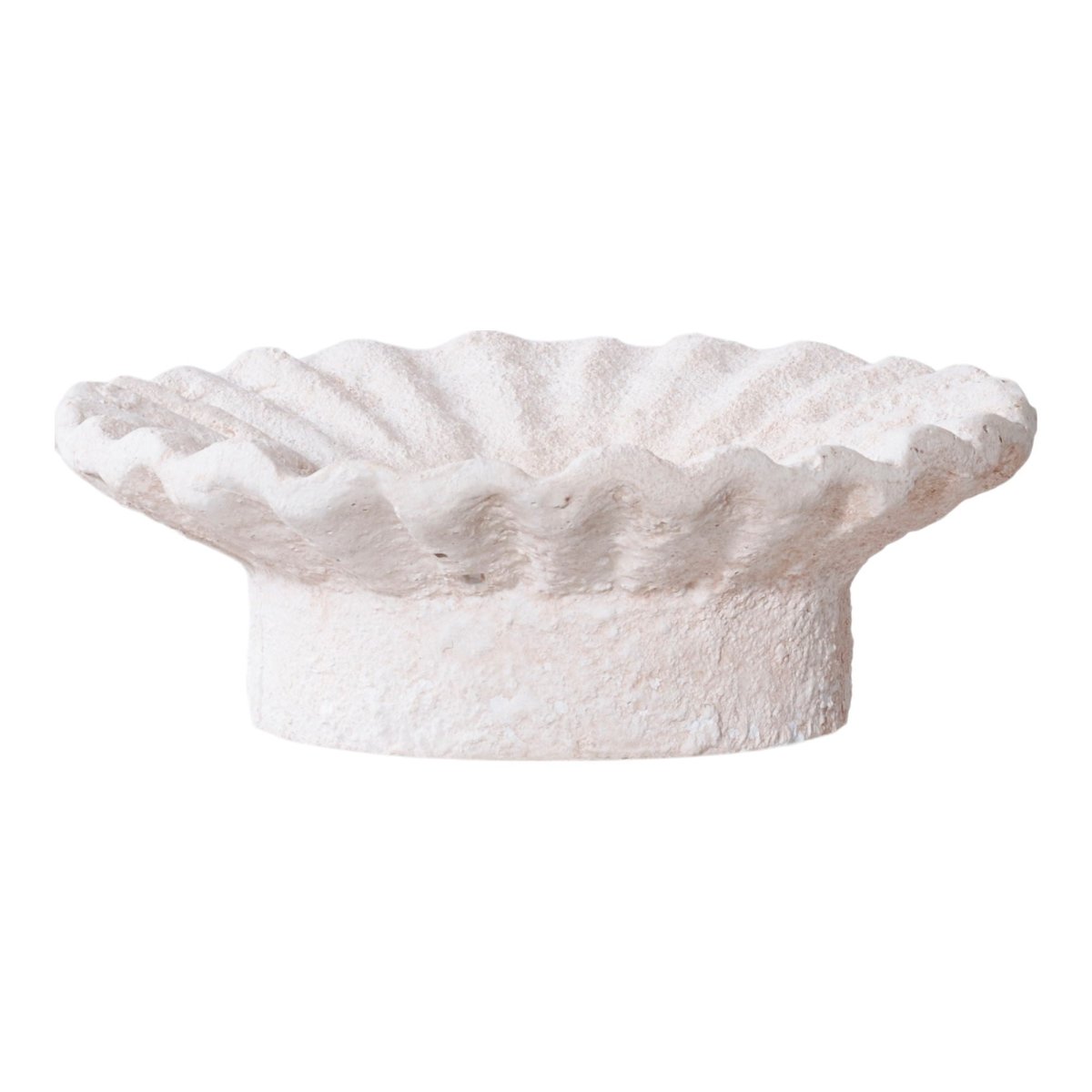 Cement Candle Holder Set – White | Textured Decorative Pair - 