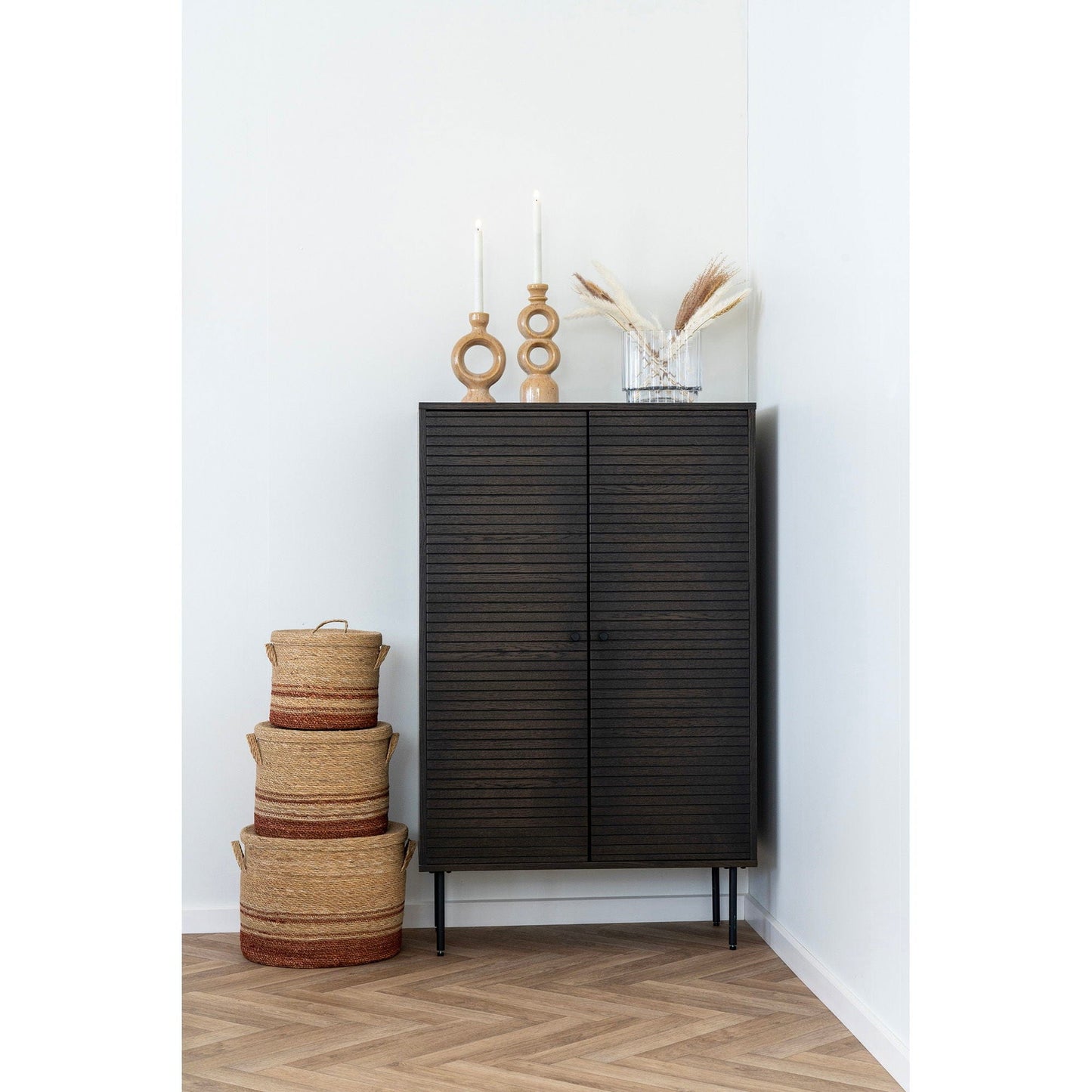 Brown Ceramic Candle Holder – Natural Warmth for Your Home