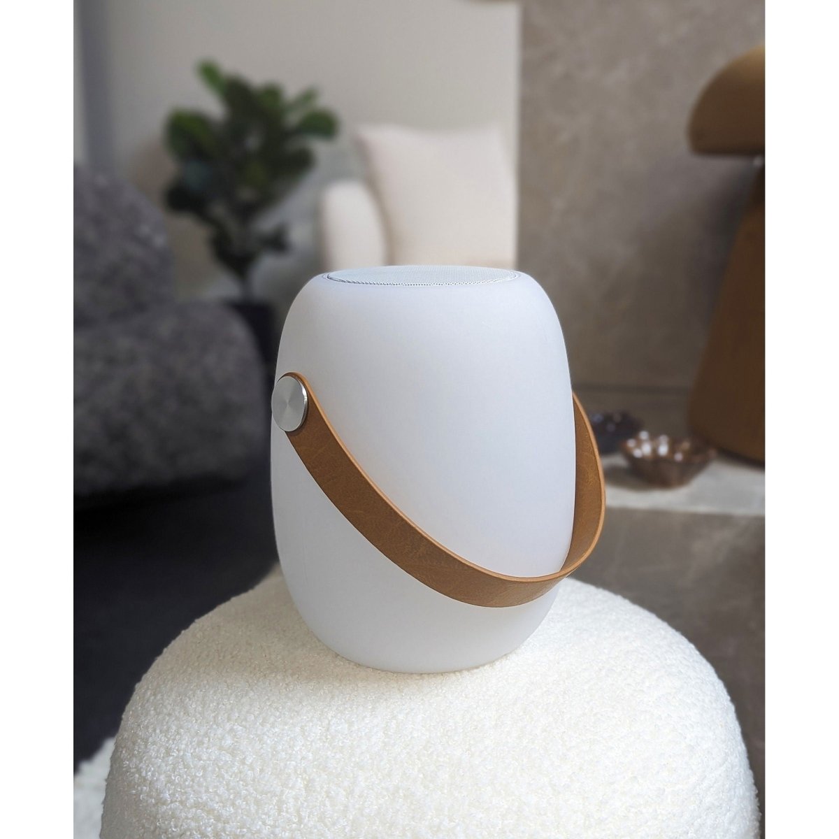 Cardiff LED Lamp – White | Rechargeable with Bluetooth Speaker | 18 cm - 