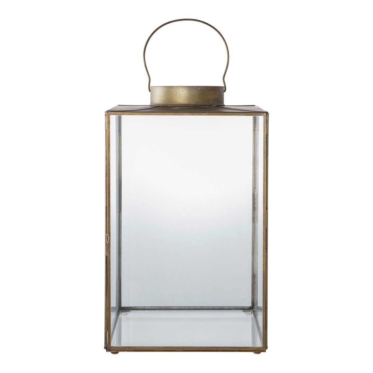 Mohali Lantern – Antique Brass Finish | Glass & Metal - 