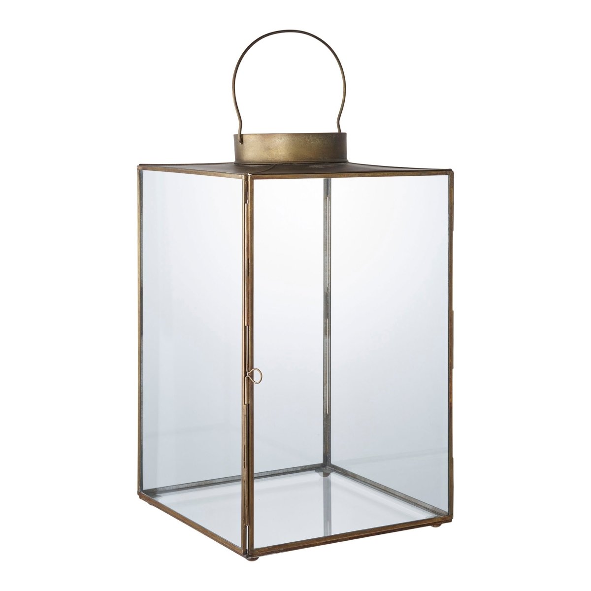 Mohali Lantern – Antique Brass Finish | Glass & Metal - 