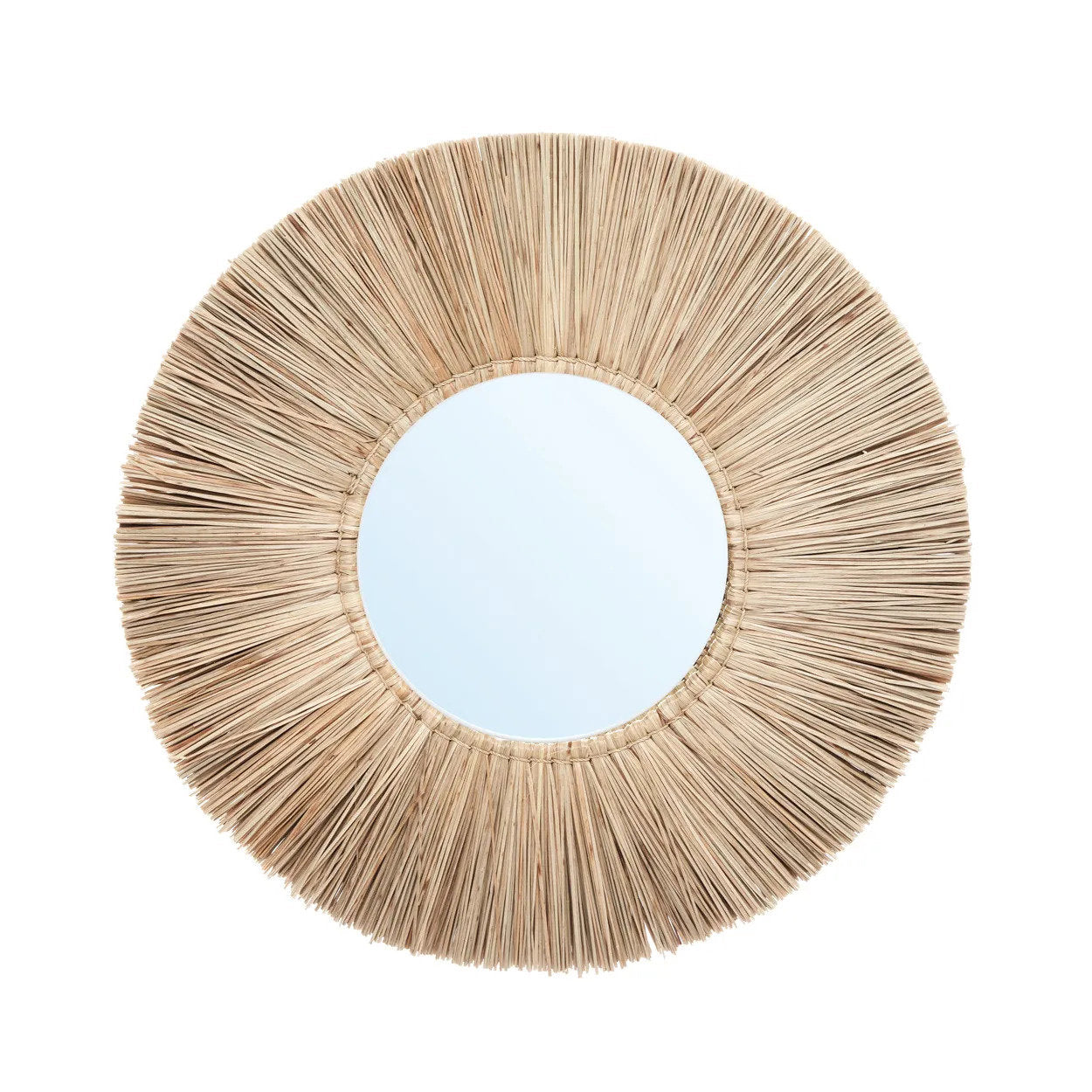 The Alang Alang Mirror – Natural – | Round Grass Wall Mirror