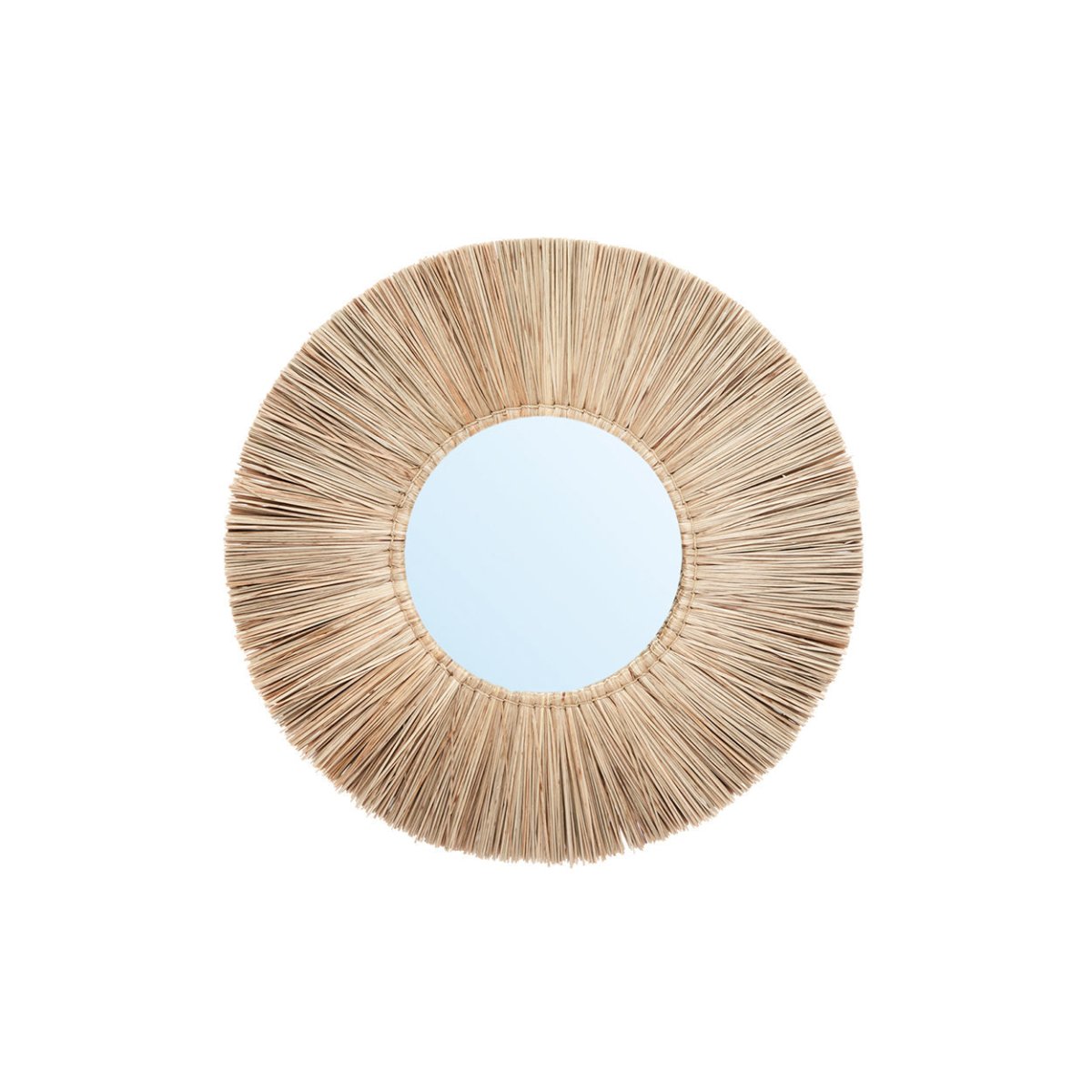 The Alang Alang Mirror – Natural – | Round Grass Wall Mirror - 