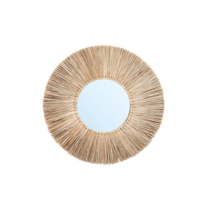 The Alang Alang Mirror – Natural – | Round Grass Wall Mirror - 