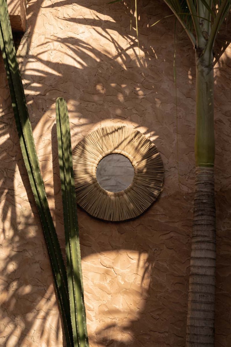 The Alang Alang Mirror – Natural – | Round Grass Wall Mirror - 