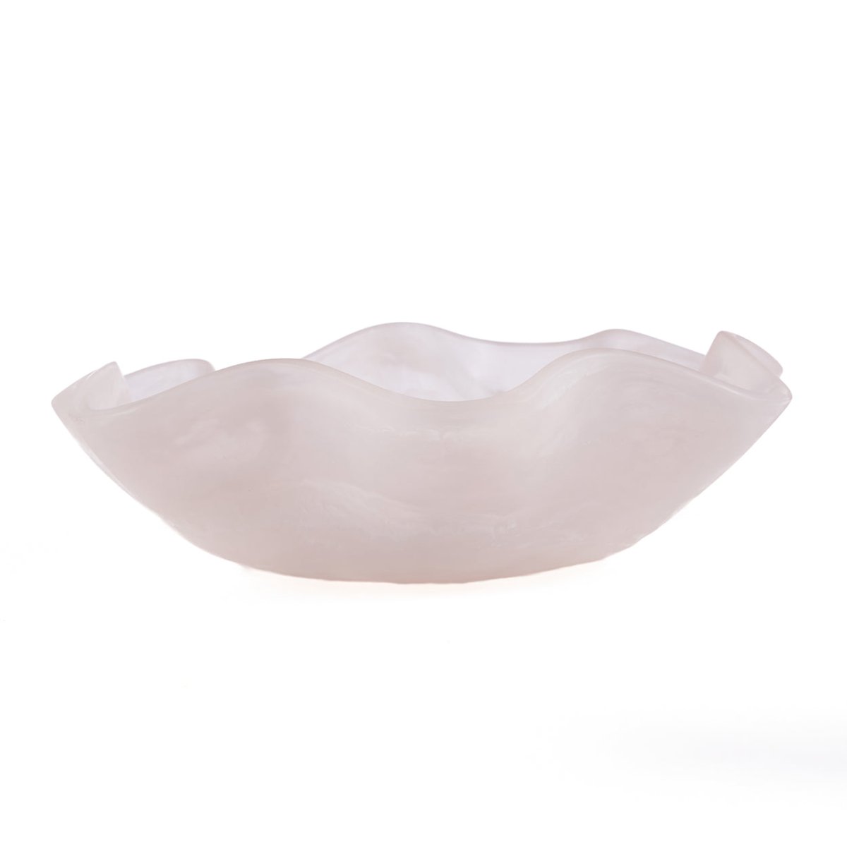 The Resin Organic Fruit Bowl - Pink White - 