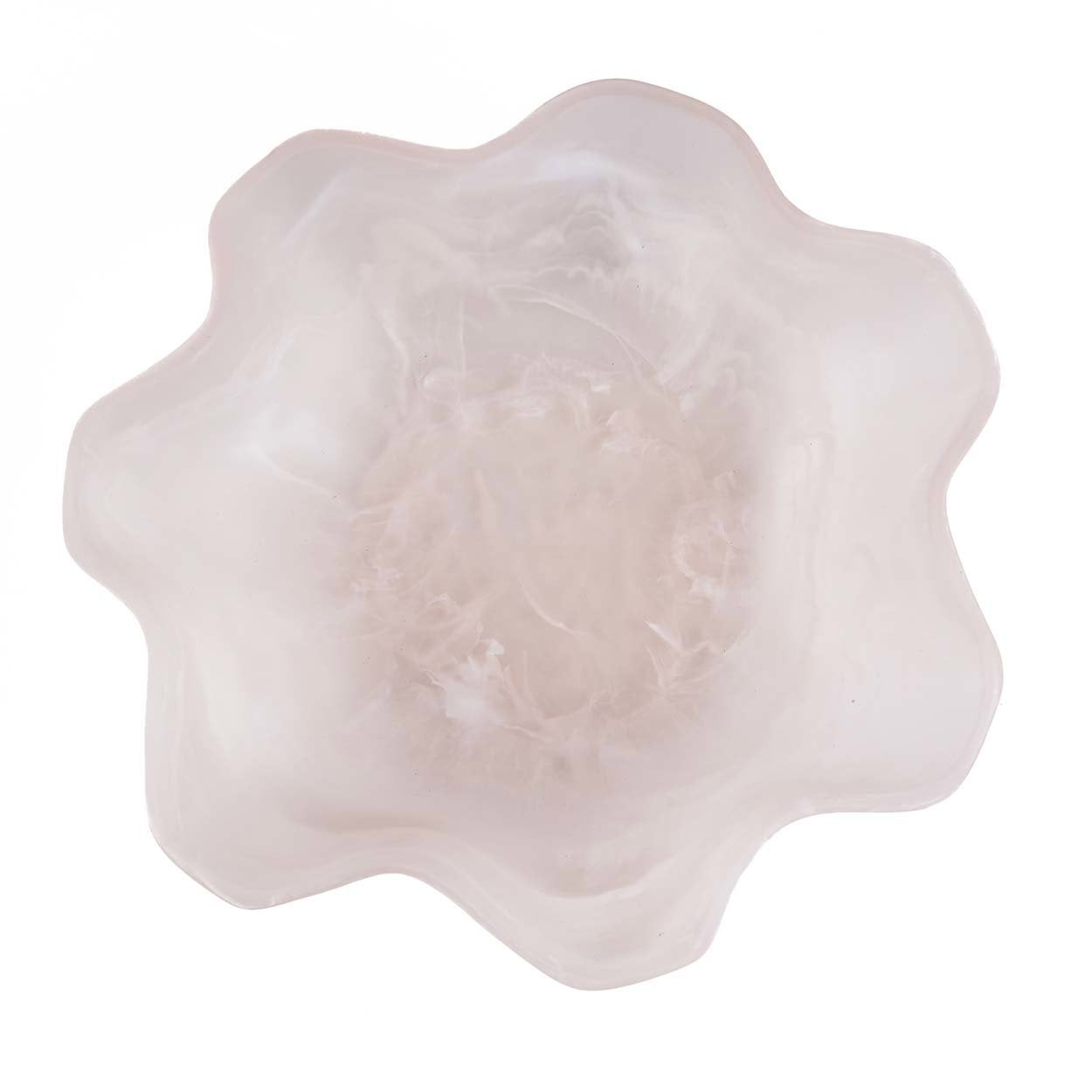The Resin Organic Fruit Bowl - Pink White - 