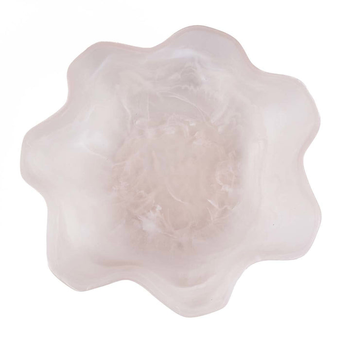 The Resin Organic Fruit Bowl - Pink White - 