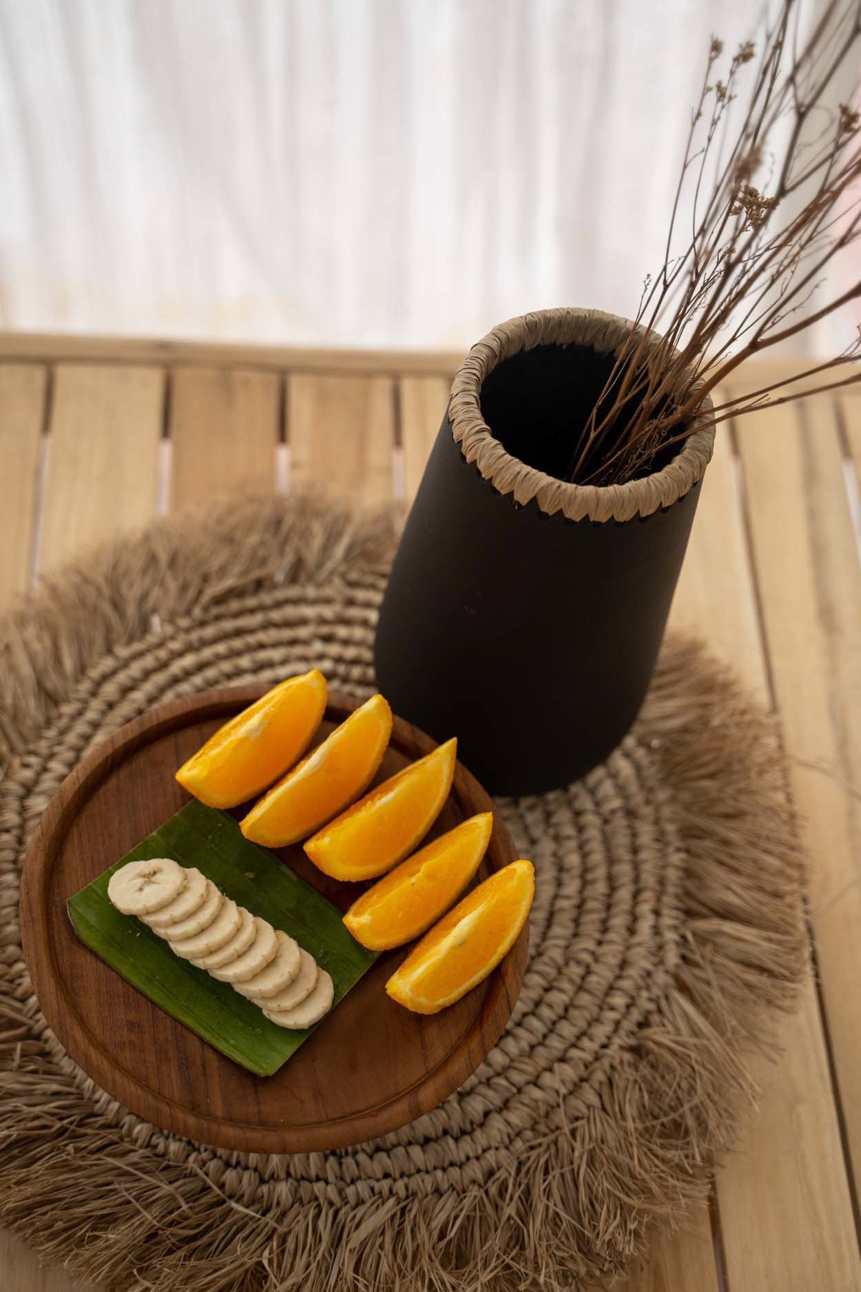 Round Seagrass & Raffia Placemat – Natural 45 cm | Handwoven