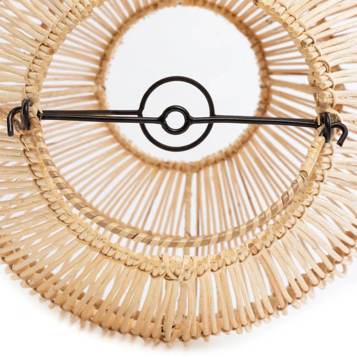The Zuri Pendant – Small – Natural Rattan - Cylindrical Hanging Light - 