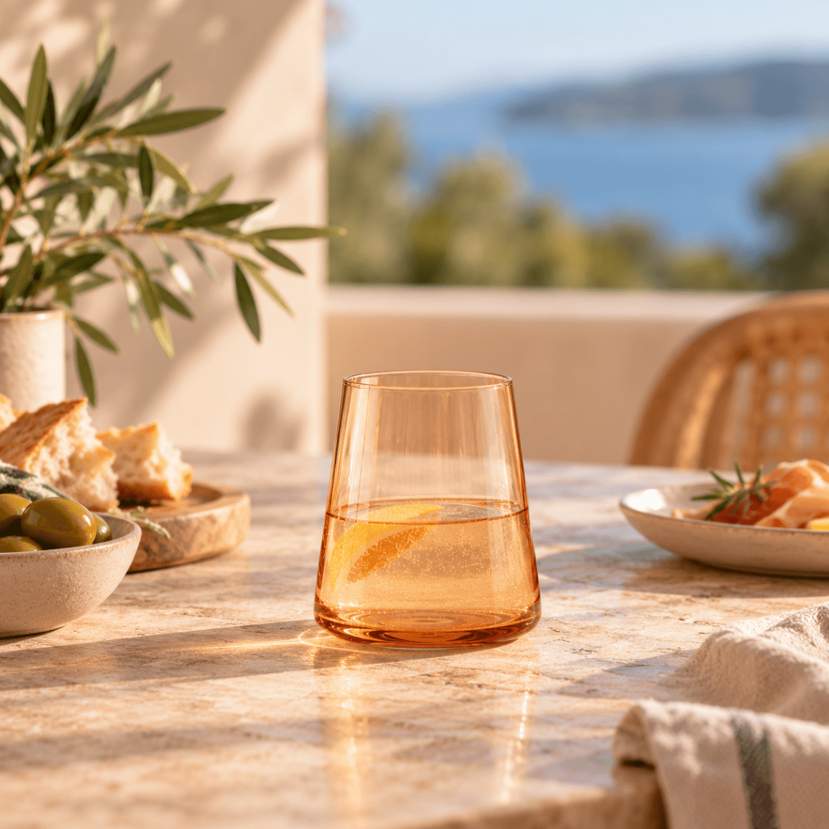 Amber Glasses Set of 4 – Ray 30 cl -