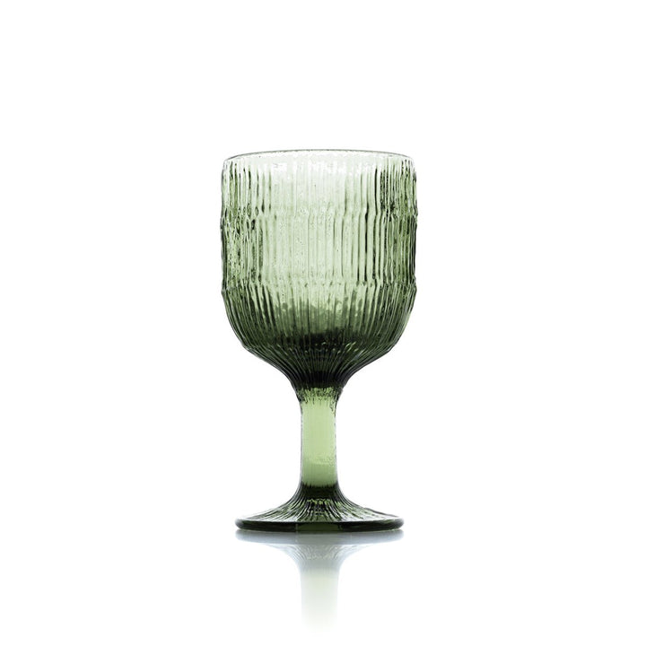 The Moss Ripple Wine Glass - Green -