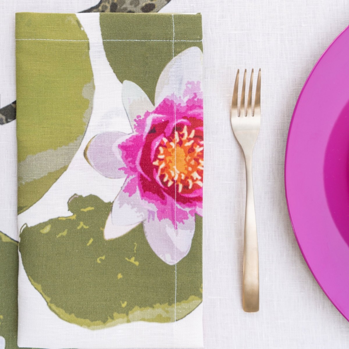 Set of 4 Linen Napkins “Crocodile” – Textured Pure Linen, Made in Italy - 