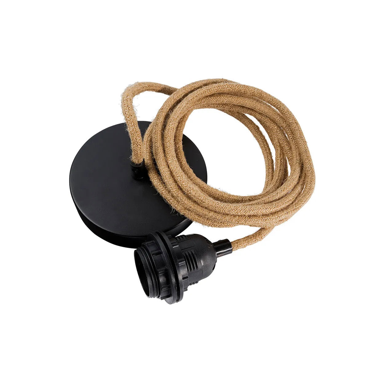 Filo naturale per lampade a sospensione in rattan, attacco E27, 250 cm
