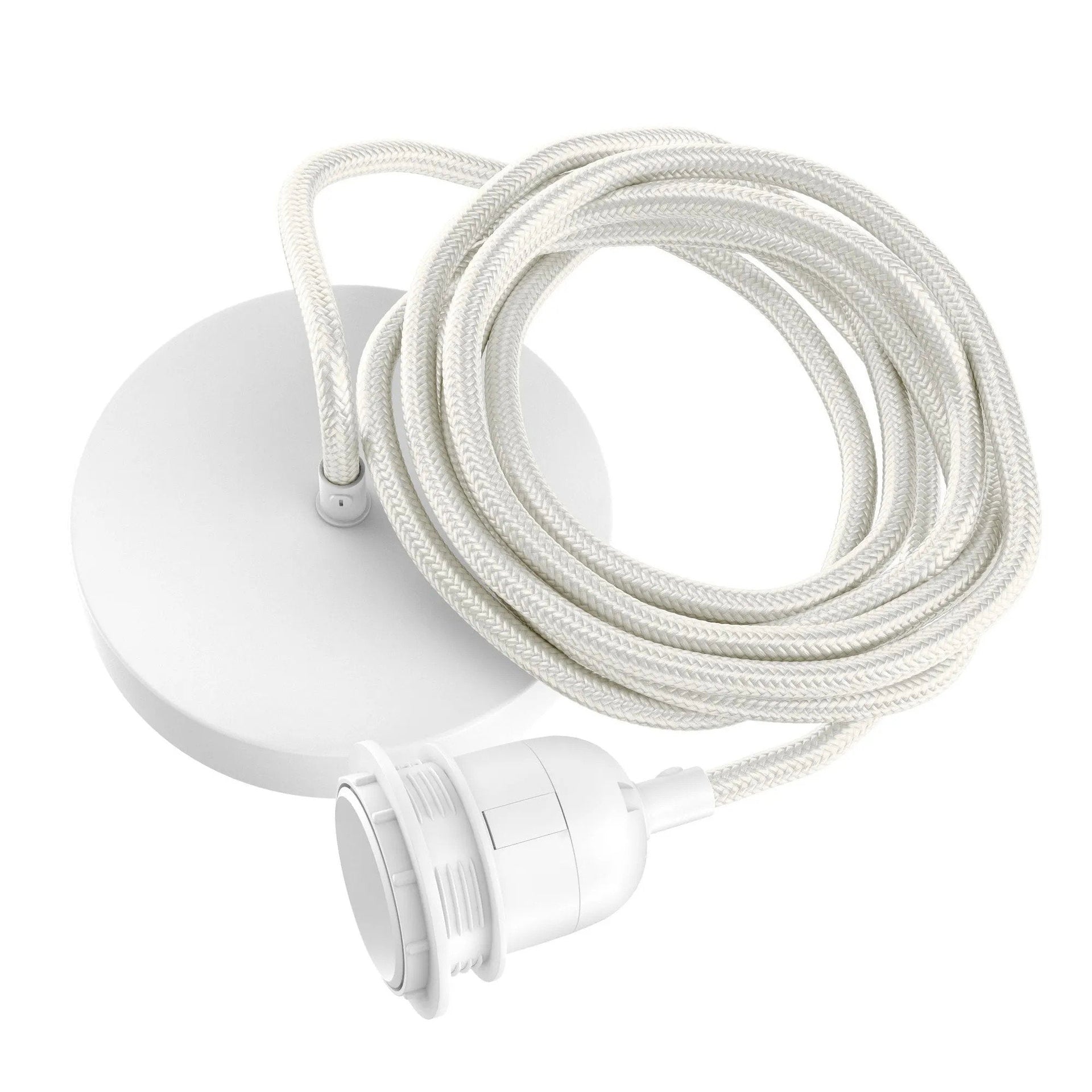 Filo per Lampada da soffitto – Bianco, attacco E27, 1 lampadina, cavo da 250 cm