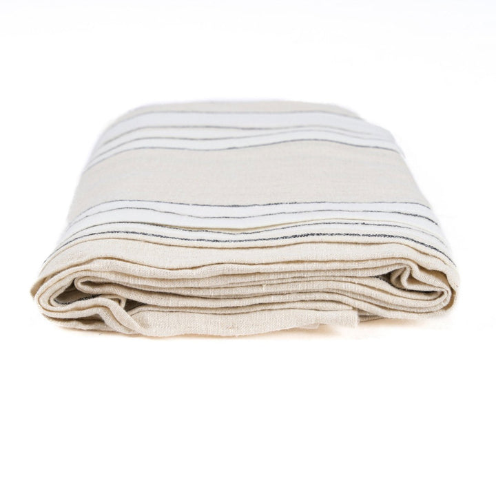 The Provence tablecloth - natural black and white - 150 x 250 cm - 