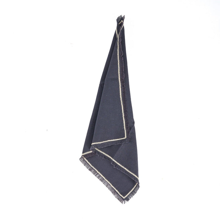 The Tuscany Napkin - Black/Natural - 45 x 45 cm - 