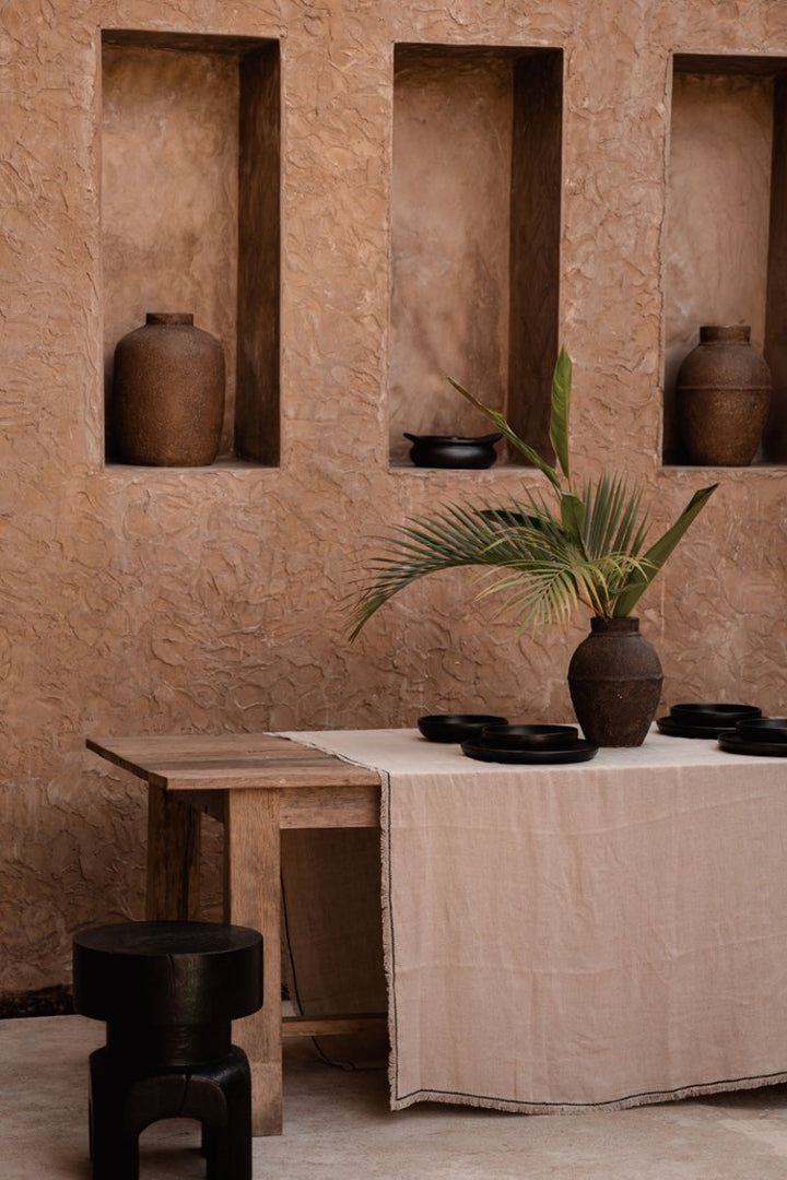 Tuscan Tablecloth - Natural Black - 150 x 300 cm - 